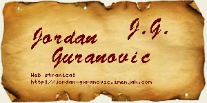 Jordan Guranović vizit kartica
